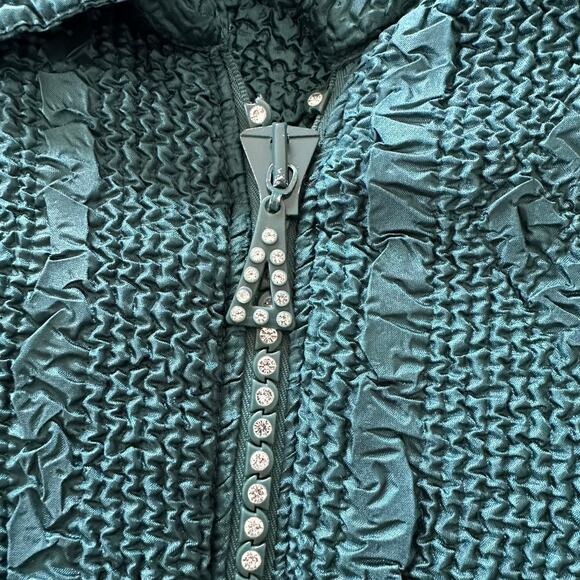 Vintage Womens Magic It Fits Textured Zip-Up Jacket Size S Maximalist Eclectic - Picture 6 of 9